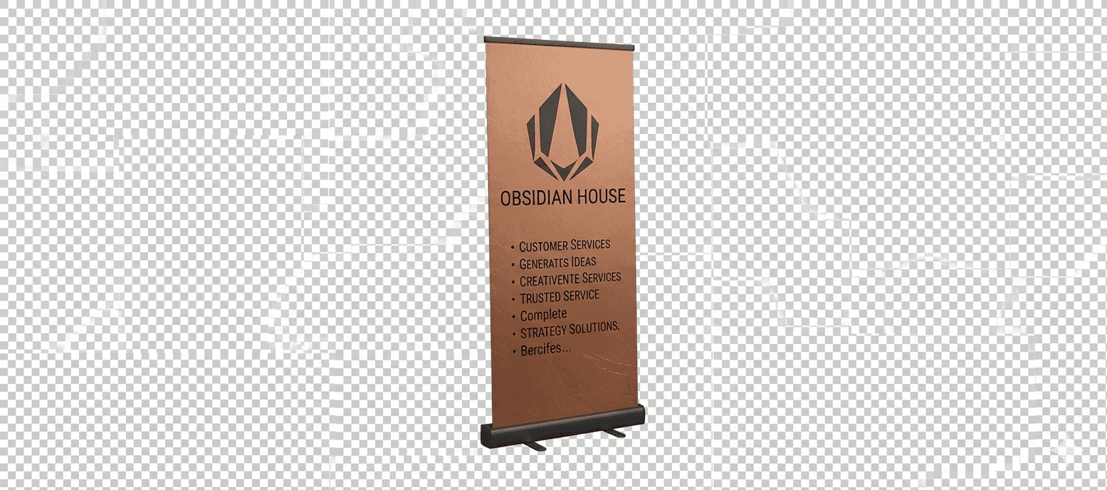 Obsidian House pull-up display application.